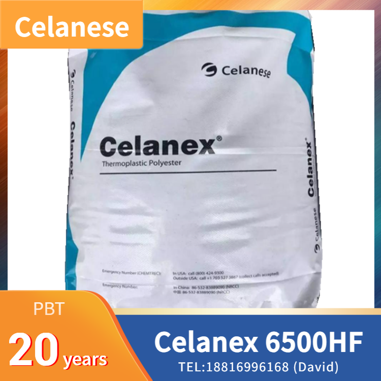 Celanese PBT Celanex 6500HF,50% glass fiber reinforced internally lubricated ultra-high rigidity high-flow PBT Superior melt flow for thin-wall complex large-sized parts, easy demolding and high production efficiency Excellent mechanical strength, creep resistance and thermal dimensional stability Reliable electrical insulation, outstanding oil & chemical resistance, compatible with various surface treatments UL94 HB, RoHS & REACH compliant